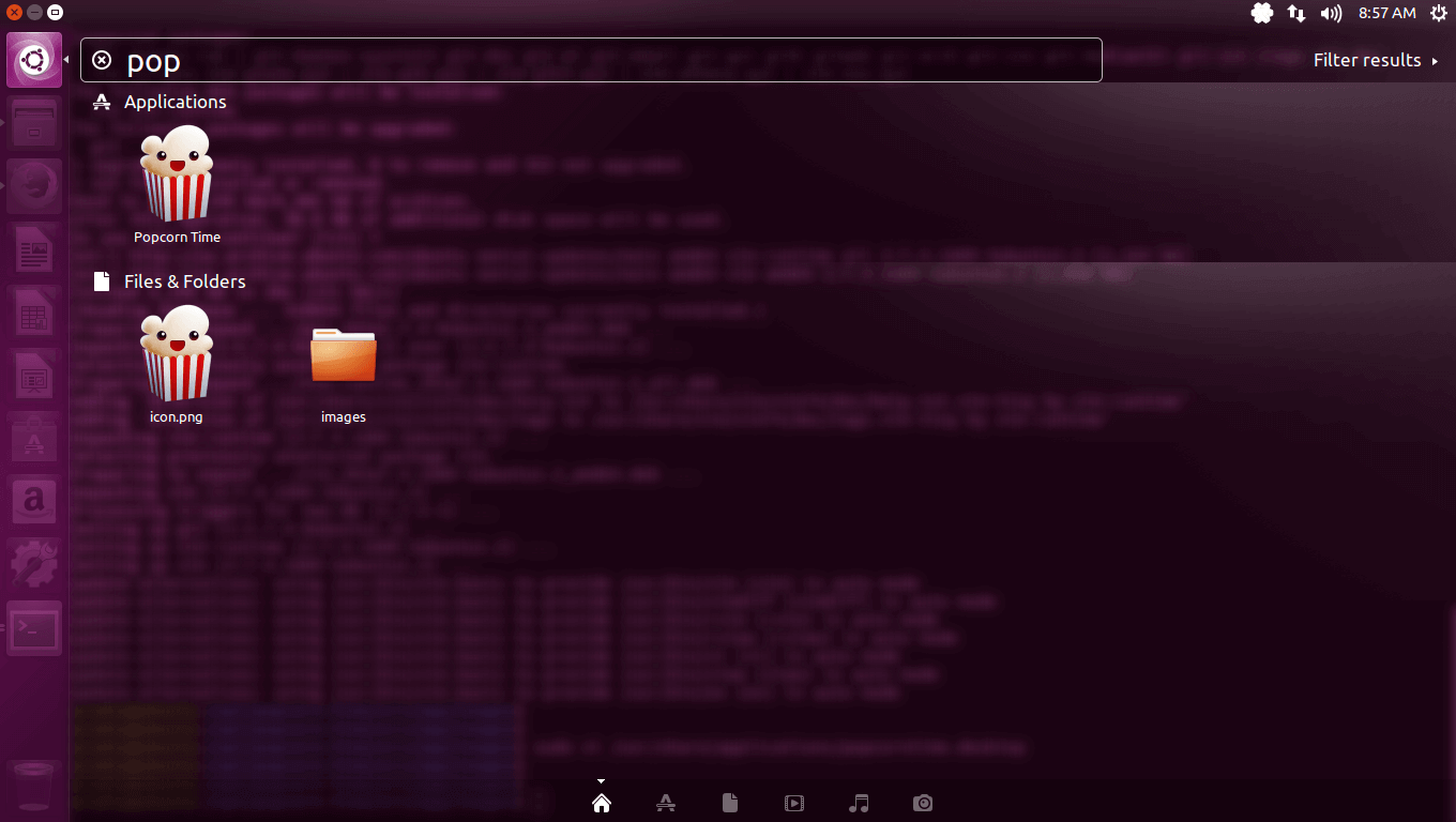 Ubuntu время. Popcorn time Linux.