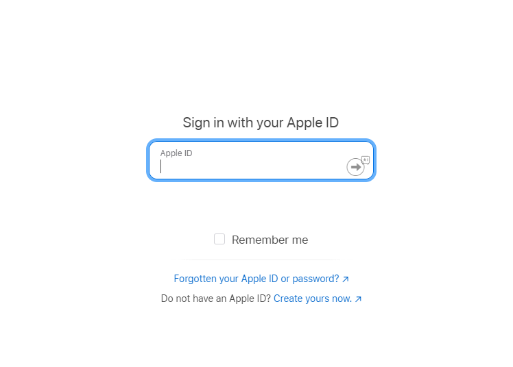Login with your Apple ID
