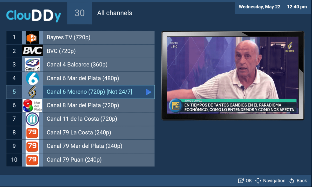 Stream the IPTV content on ClouDDy IPTV