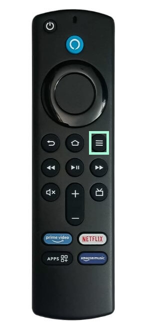 Press the Menu button on your Fire TV remote