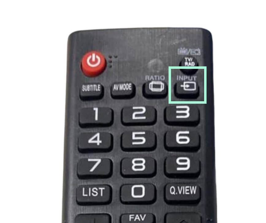 Select the Input button on LG TV Remote