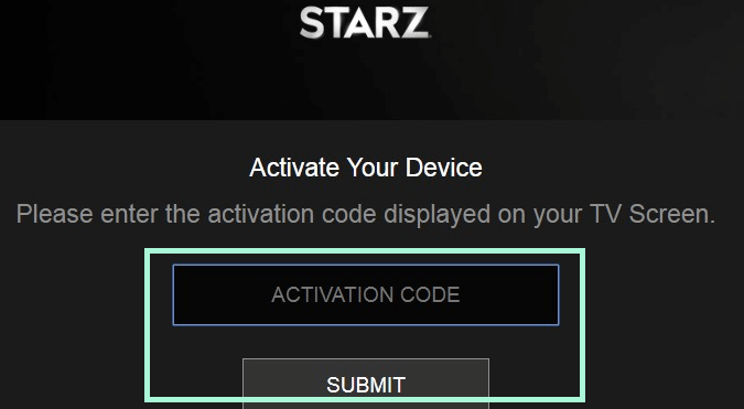 STARZ on Firestick-Activate