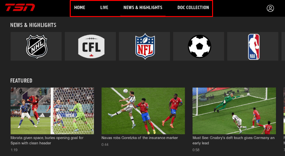 Stream your favorite sports content