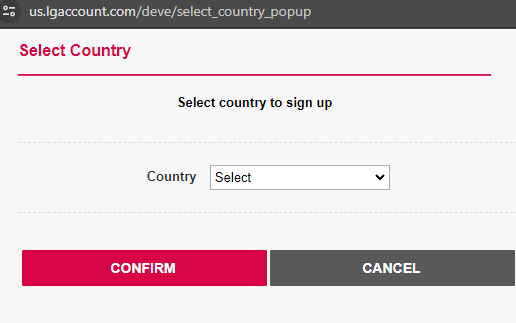 Select Country to to Access Developer Mode on LG TV
