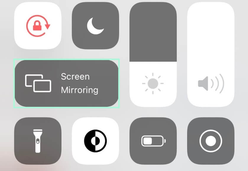 Select Screen Mirroring Icon