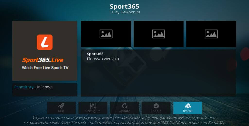 install Sport365 Live Kodi Addon 